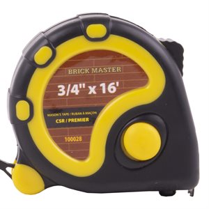 Tape Measure 16ft / 5m x 3 / 4in Metric / Imperial Mason's