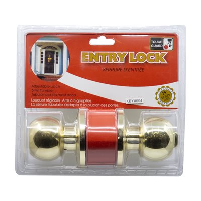 Door Lock Knob Entry Polished Brass KA4