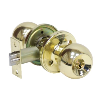 Door Lock Knob Entry Polish Brass
