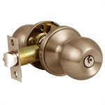 Door Lock Knob Entry Antique Brass