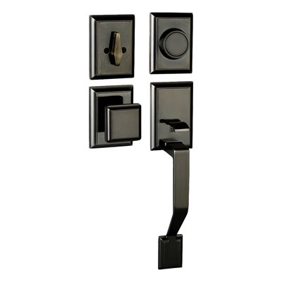 Dummy Door Lock Grip Square Pewter