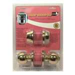 Combination Entry Door Lock Set Polish Brass