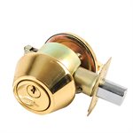 Deadbolt Single Cylinder Polished Brass