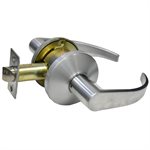 Door Lock Lever Set Passage Satin Chrome (Commercial) Curved Handle