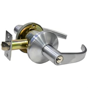 Door Lock Lever Set Classroom Satin Chrome (Commercial) Curved Handle