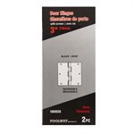 2PC Charnière De Porte 3po x 3po Carré Acier Noir