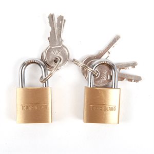 Padlock Brass ¾in 20mm Key Alike 2 / pk