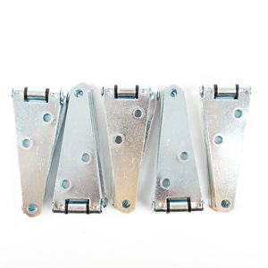 10PC Heavy Duty Door Hinge Straps 4in Zinc