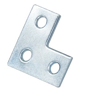 10PK Flat Corner Brace 3 / 4in Zinc Plated