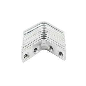 10PK Corner Brace 1in Zinc Straight Corners