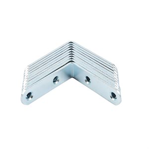 10PK Corner Brace 2in Zinc Round Corners