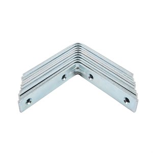 10PK Corner Brace 3½in Zinc Straight Corners