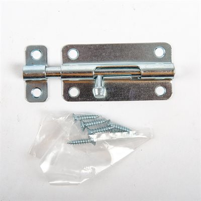 Light Type Door Bolt Steel 4in [Zp] 1PC / Bag with UPC Label