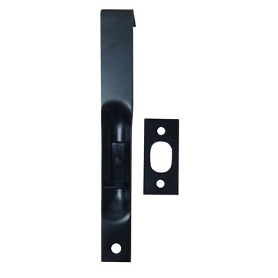 Door Flush Bolt Steel En Acier 6in x 3 / 4in Matte Black