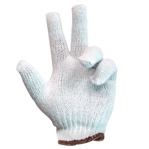 1dz. Knitted Poly / Cotton Gloves White (XL)