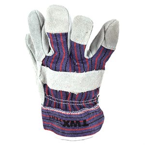 1dz. Cow Split Leather Gloves Reinforce Palm (OSFA)