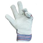 1dz. Cow Split Leather Gloves Fleece Lining (OSFA)