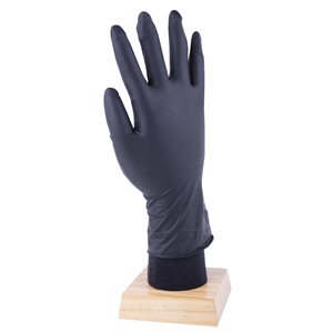 50Pk Latex Free Disposable Nitrile Gloves Black 8 Mil (M)