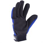 1 Pair Mechanic Gloves Blue / Black With Synthetic Leather Palm Black (XL)