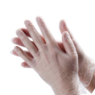 100Pk Premium Quality Disposable Vinyl Gloves White (L)