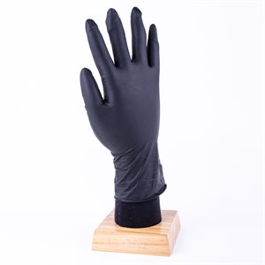 50Pk Latex Free Disposable Nitrile Gloves Black 8 Mil (L)