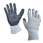 1dz. Contractor Cut Resistant Gray Gloves Black PU Palm (S)