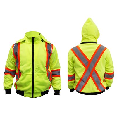 Yellow Safety Hoodie - Full Zip (S)