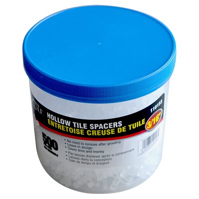 Leave-In Hollow Tile Spacers 5mm (3 / 16in) Bucket 500PC