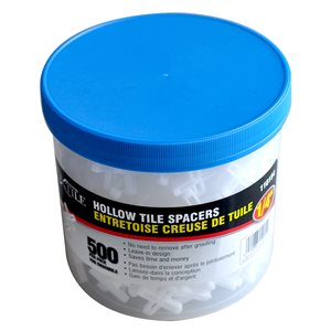 Leave-In Hollow Tile Spacers 6mm (1 / 4in) Bucket 500PC