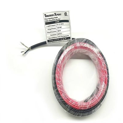 Floor Heating Cable 120V 57ft (17.42m) 180W