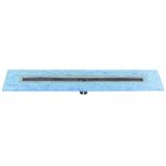 Linear Stainless Steel Shower Drain w / PE Flange 24in 5-5 / 16 x 3-1 / 8in SS