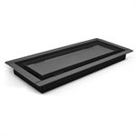 Floor Register Steel 4 x 10in Black Flush Mount