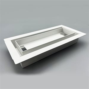 Floor Register Steel 4in x 10in Drop-in White