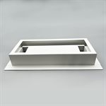 Floor Register Steel 4in x 10in Drop-in White