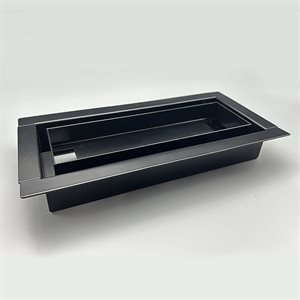 Floor Register Steel 4in x 10in Drop-in Black