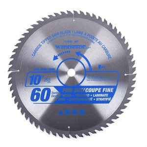 Saw Blade ATB Carbide Tip 10in Crosscut 32T / Fine Cut 60T 2PC