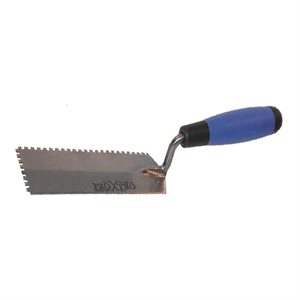 Trowel Notched 6in x 2in (¼in x ¼in SQ Notch) Soft Blue Handle