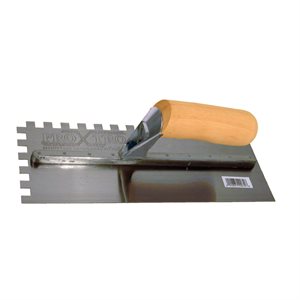 Trowel Notched 11in x 4in (3 / 8in SQ Notch) Wooden Handle