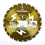 Saw Blade Carbide Tipped 7-¼in 24T Thin Kerf