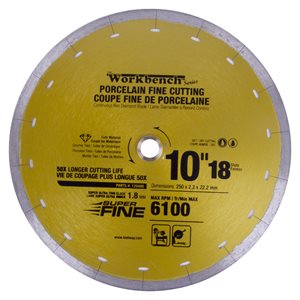 Diamond Saw Blade 10in x 5 / 16in Super Thin With 18 Slots