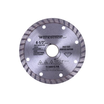 3PC Diamond Saw Blades 4-1 / 2in Set (Segmented / Turbo / Continuous)