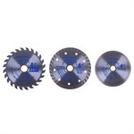 3PC Diamond Saw Blades 4-1 / 2in Set (Continuous / Turbo / Carbide Tipped)