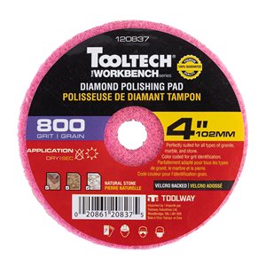 10PC Diamond Dry Polishing Pad 4in 800 Grit