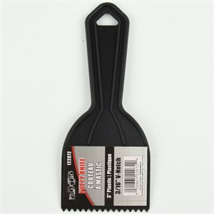 Putty Knife Spreader 3in 3 / 16in V Notch Plastic