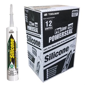 Powerseal General Purpose 100% Silicone Sealant 300ml Clear