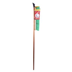 Push Broom 18" Indoor / Outdoor with Brace Soft & Hard Bristle