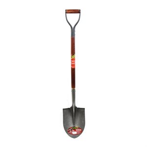 Shovel Round Point 53in x 8-1 / 2in Blade Wood Metal D-Handle