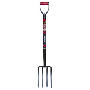 Spading Fork 41in x 4-Tine 7.28x11.1" Head Fibreglass D-Handle