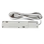Power Bar with Surge Protection 6 Outlet 280 Joules White 6FT