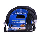 Extension Cord Outdoor SEOOW 12 / 3 Single Tap Black Rubber 100ft